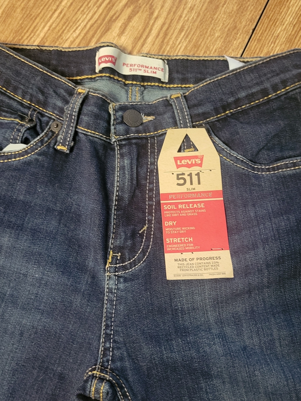 Levi's Kids 511 Slim Straight Jeans - Dark Blue - Picture 2 of 9